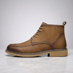 Boots For Men | Leather Moc Toe Lace Up