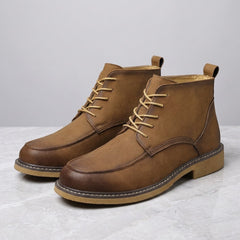 Boots For Men | Leather Moc Toe Lace Up