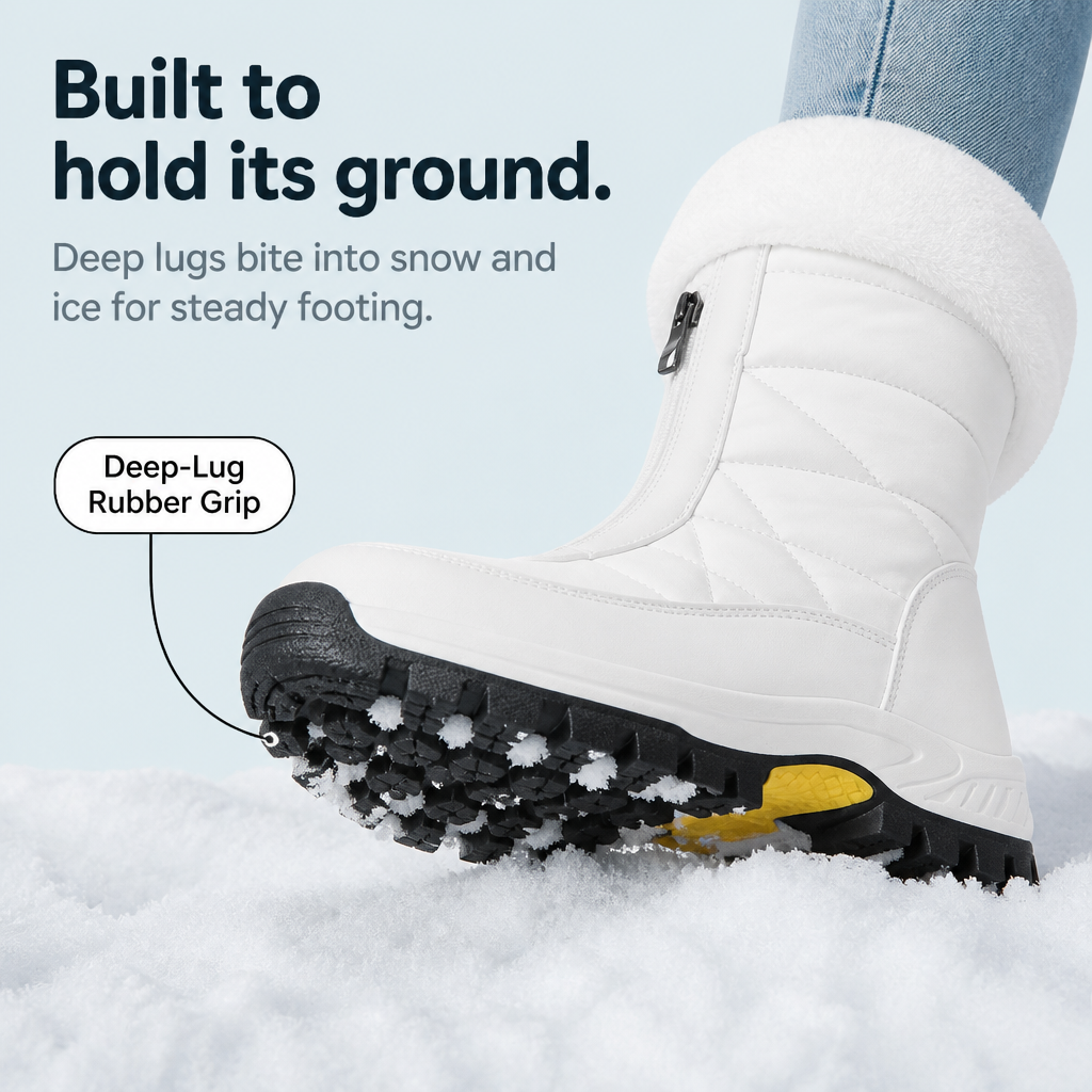 Boots For Women | Plush Lined Zip Up Snow
