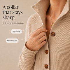 Women's Sweater Dress | Ribbed Lapel Collar