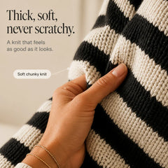 Women's Cardigan | Striped Hooded Knit
