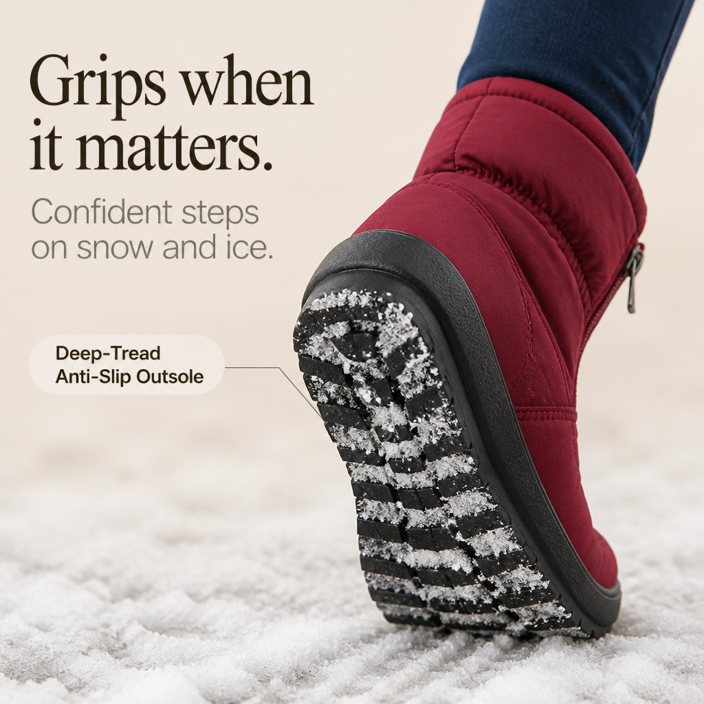 Boots For Women | Quilted Zip Up Mid Calf Snow