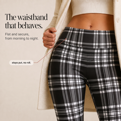Women's Leggings | Plaid Thermal Brushed High Waist