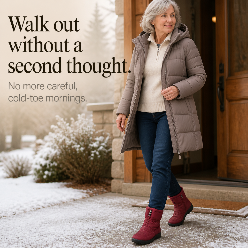 Boots For Women | Quilted Zip Up Mid Calf Snow