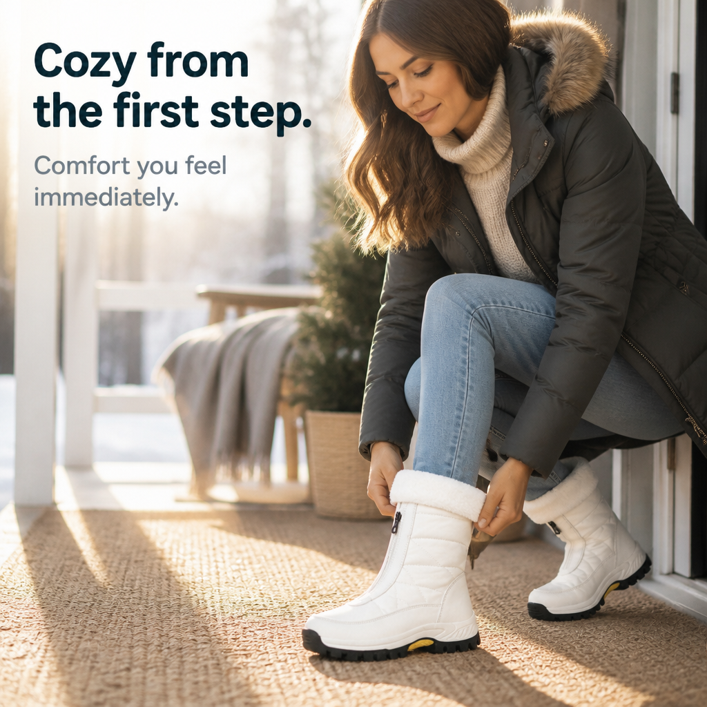 Boots For Women | Plush Lined Zip Up Snow