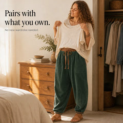 Women's Pants | Ribbed Corduroy Lantern Leg
