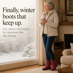 Boots For Women | Quilted Zip Up Mid Calf Snow