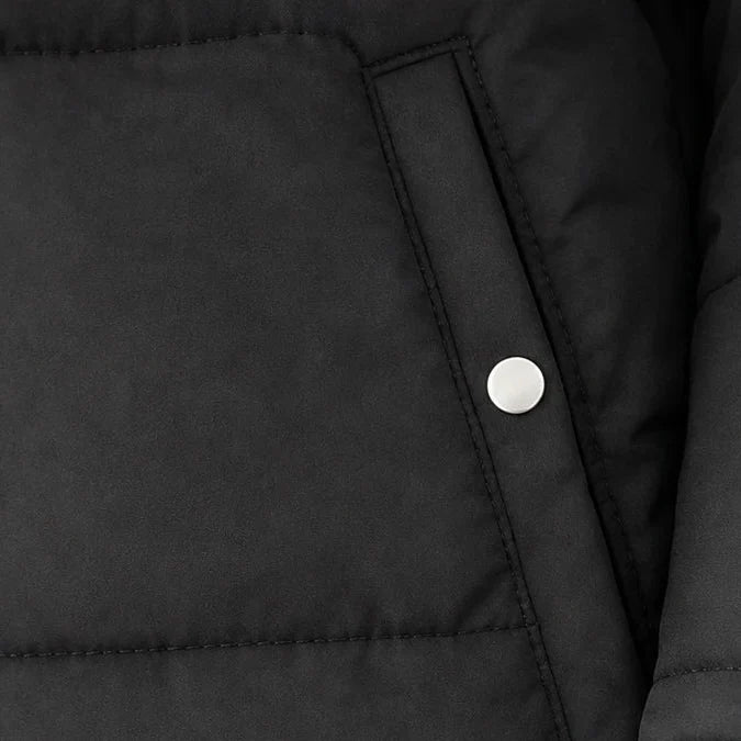 Women's Winter Coat | Long Quilted Hooded Puffer
