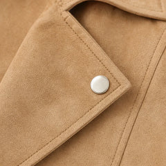 Women's Leather Jacket | Slim Fit Suede Look Moto
