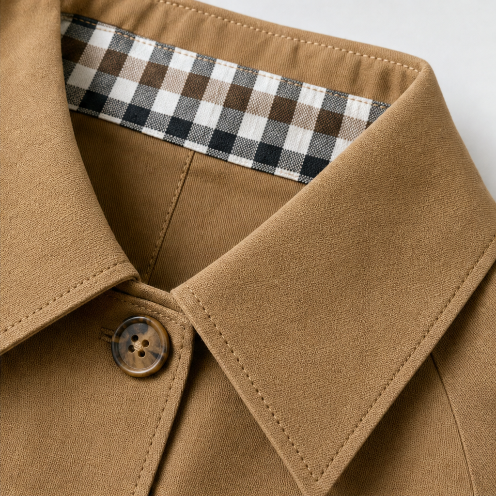 Women's Coat | Tartan Plaid Raglan Sleeve