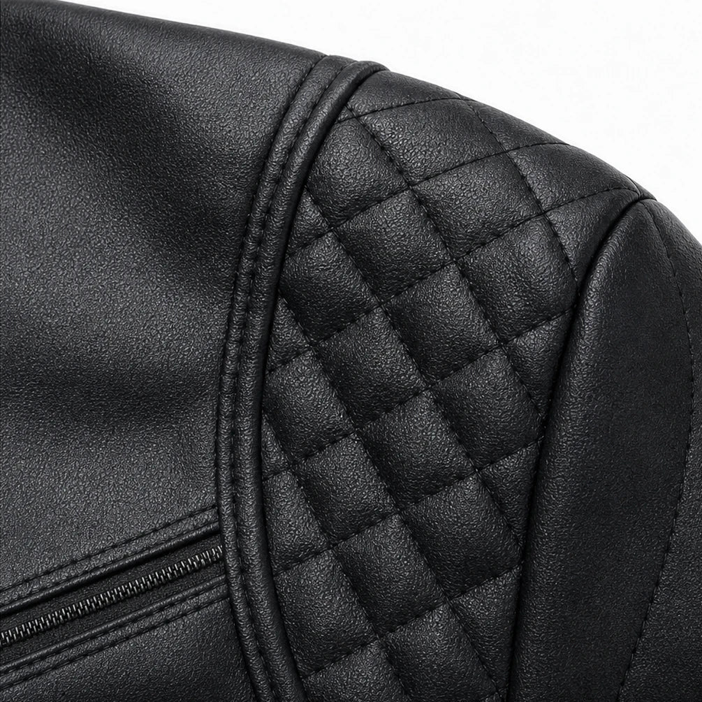 Women's Leather Jacket | Cropped Faux Leather Biker