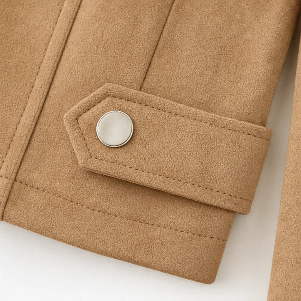Women's Leather Jacket | Slim Fit Suede Look Moto