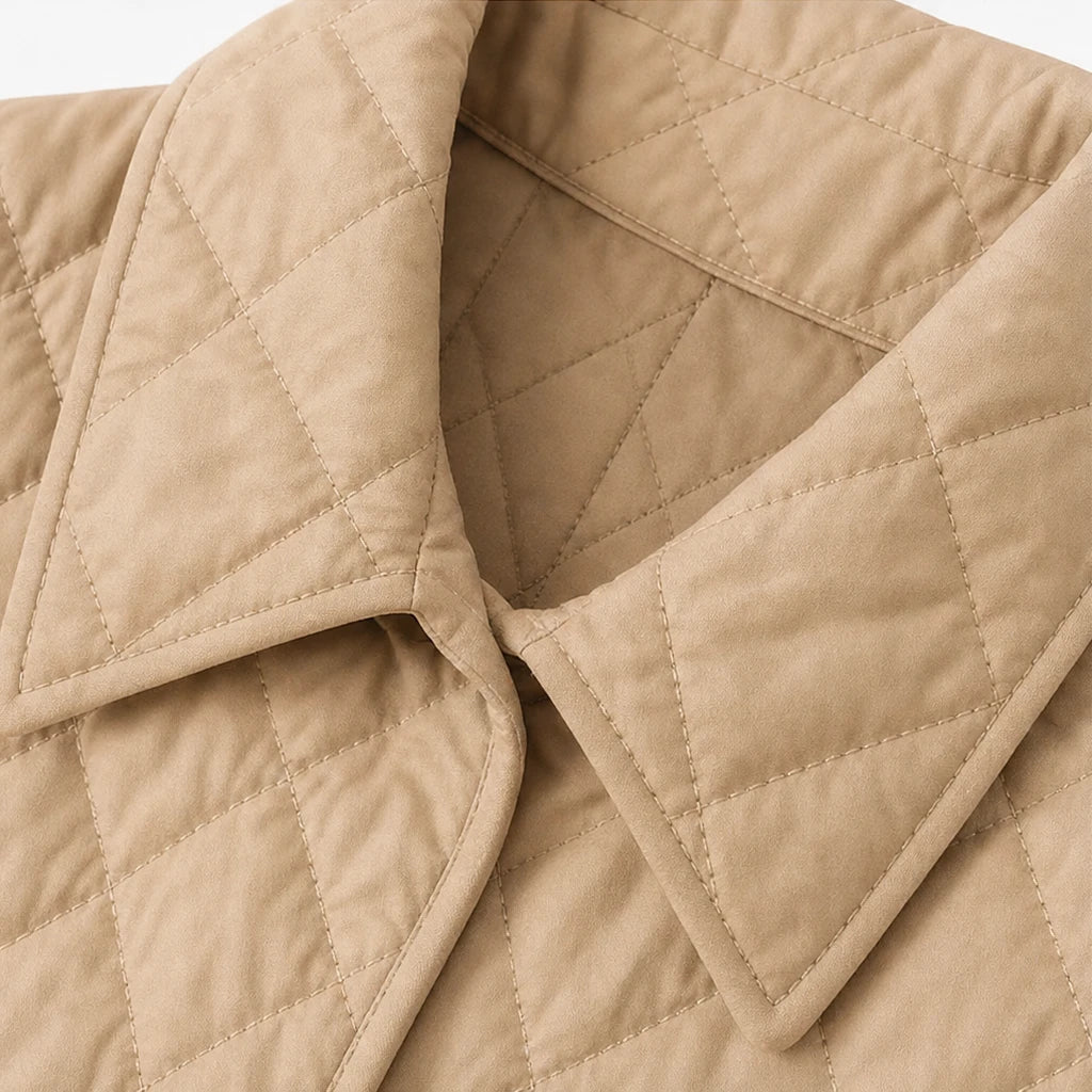 Women's Quilted Jacket | Button Front Padded Mid Season