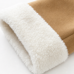 Women's Wool Coat | Plush Trim Button Front