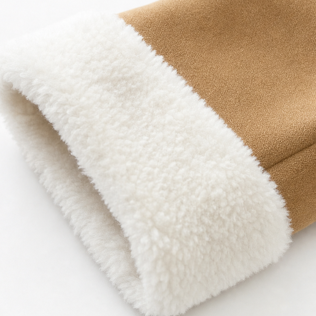 Women's Wool Coat | Plush Trim Button Front