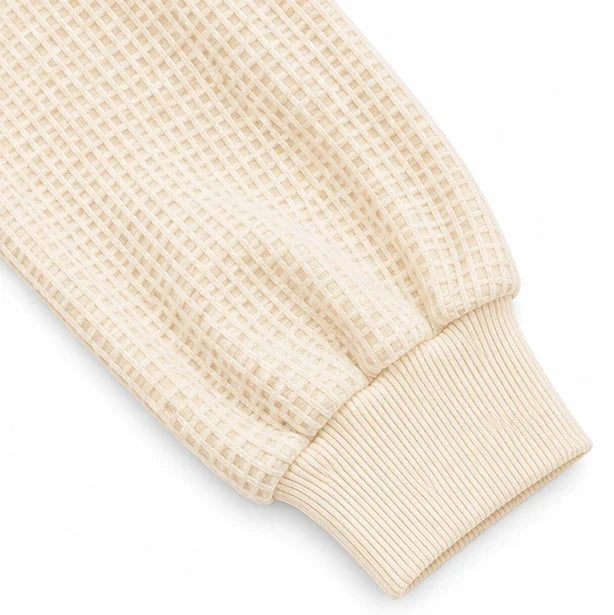 Women's Sweater | Waffle Knit Round Neck Pullover