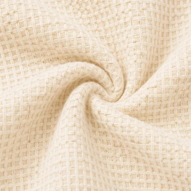Women's Sweater | Waffle Knit Round Neck Pullover