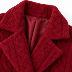Women's Winter Coat | Textured Double Breasted