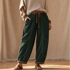 Women's Pants | Ribbed Corduroy Lantern Leg