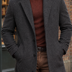 Men's Overcoat | Tailored Notch Lapel Knee Length