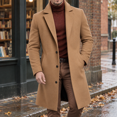 Men's Overcoat | Tailored Notch Lapel Knee Length
