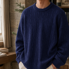 Men's Sweater | Cable Knit Crew Neck