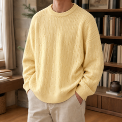 Men's Sweater | Cable Knit Crew Neck