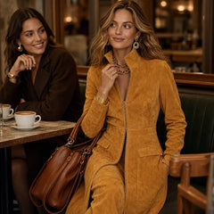 Women's Coat | Fitted Stand Collar Longline