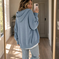 Women's Hoodie | Knit Dropped Shoulder Pullover