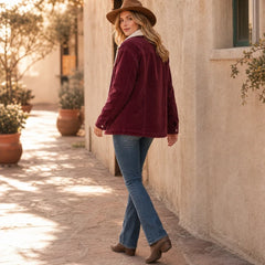 Women's Corduroy Jacket | Sherpa Lined Button Front