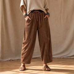 Women's Pants | Ribbed Corduroy Lantern Leg