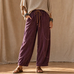 Women's Pants | Ribbed Corduroy Lantern Leg