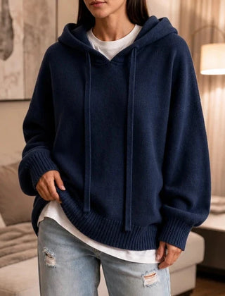 Women's Hoodie | Knit Dropped Shoulder Pullover