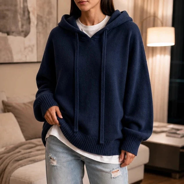 Women's Hoodie | Knit Dropped Shoulder Pullover