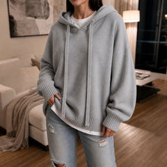 Women's Hoodie | Knit Dropped Shoulder Pullover