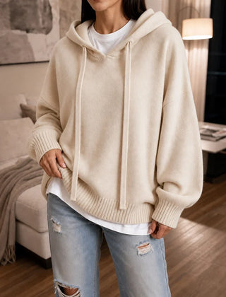 Women's Hoodie | Knit Dropped Shoulder Pullover