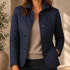 Women's Quilted Jacket | Button Front Padded Mid Season