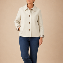 Women's Coat | Tartan Plaid Raglan Sleeve