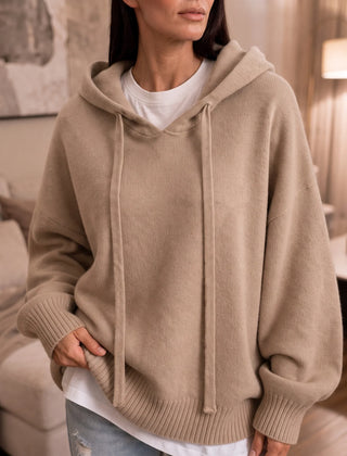 Women's Hoodie | Knit Dropped Shoulder Pullover