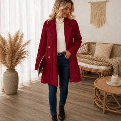 Women's Winter Coat | Textured Double Breasted