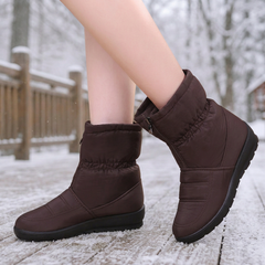 Boots For Women | Quilted Zip Up Mid Calf Snow